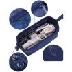 ANGOO Large-Capacity Blue Pencil Case - Simple Boat Shape Stationery Bag - 3
