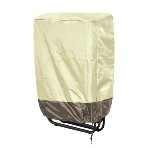 Waterproof Outdoor Deck Chair Cover 82x93cm, 190T Polyester Beige+Coffee - 1