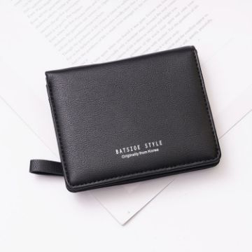 BATSIOE Ladies Wallet - Black Two-Fold Multi-Card Coin Purse - 1