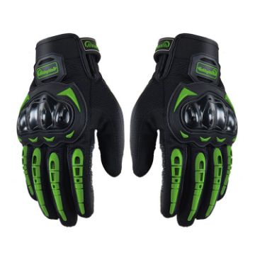 Riding Tribe MCS-17 Touch Screen Motorcycle Gloves, Size L, Green - 1