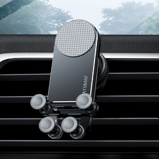 Oatsbasf Car Gravity Metal Bracket for Folding Screen Phones - Black - 1