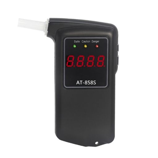 AT-858S Portable Alcohol Tester - Quick Check Breathalyzer Device - 1
