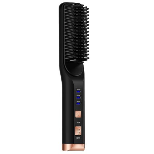 2 In 1 Curling & Straightening Mini Hair Straightener, Black - Dual-Use - 1