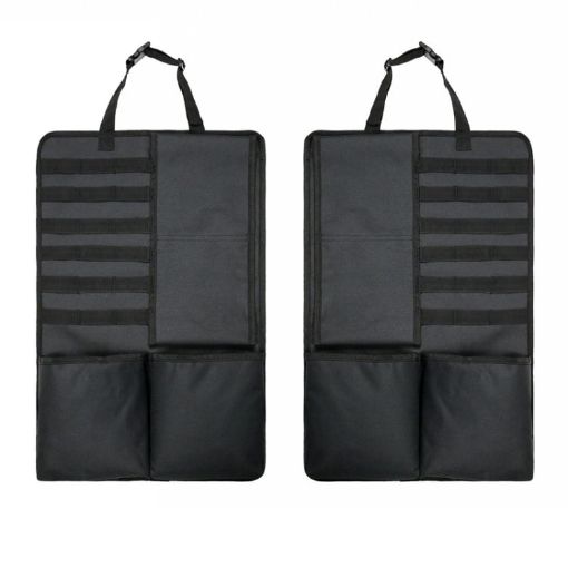 Car Seat Back Hanging Storage Bag - 2 PCS Oxford Cloth (Black) - 1
