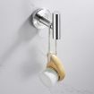 304 Stainless Steel Grooved Bathroom Pendant Shelf, Wire Drawing Hook - 1