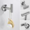 304 Stainless Steel Grooved Bathroom Pendant Shelf, Wire Drawing Hook - 4