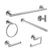 304 Stainless Steel Grooved Bathroom Pendant Shelf, Paper Towel Holder A - 2