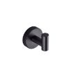 304 Stainless Steel Grooved Bathroom Shelf, Black Cloth Hook Style - 2