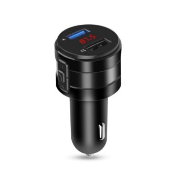 X20 Black Bluetooth FM Transmitter & Car Charger with Handsfree Music Player - 1