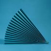 Lake Blue Folding Fan Photography Background - 69x39cm Cardboard Prop - 1