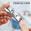 Large Stainless Steel Anti-Fly Nail Knife - Silver, Wide Opening - 8