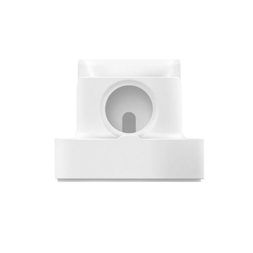 2 In 1 Silicone Charging Stand for Apple Watch - White - 1
