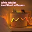 M328 Pink Mini Desktop Night Light & Humidifier - Cartoon Cake Design - 4