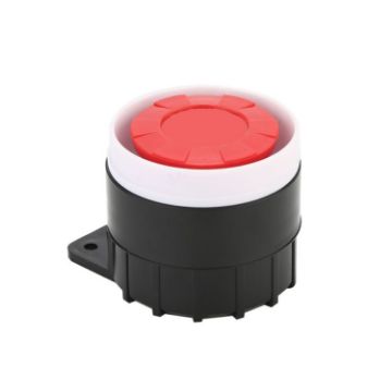 BJ-1K High-Decibel Buzzer Siren Alarm, 220V, Wall-Mounted, Red/White/Black - 1