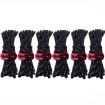 Luminous Tent Wind Rope 4m x 6 Rolls with Figure 8 Buckle - Black - 1