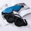 3D Memory Foam Sleeping Eye Mask for Men & Women - No Nose Wings, Blue - 2