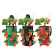 Hanging Strawberry Plant Bag, 13 Holes, 20x35cm, Black - 2