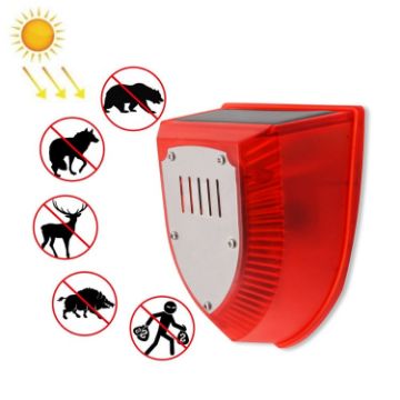 Solar Animal Repeller N911M Outdoor Sound & Light Alarm, Timing Model - 1