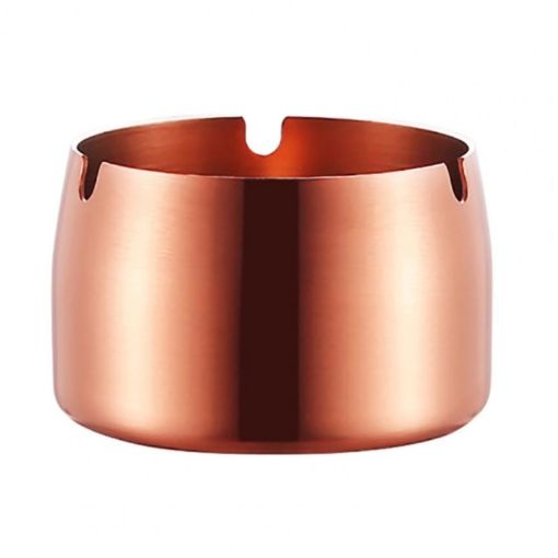 Extra Large Rose Gold Windproof Drop-Proof Stainless Steel Ashtray - 1