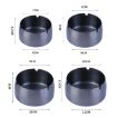 Extra Large Black Windproof Drop-Proof Stainless Steel Ashtray - 3