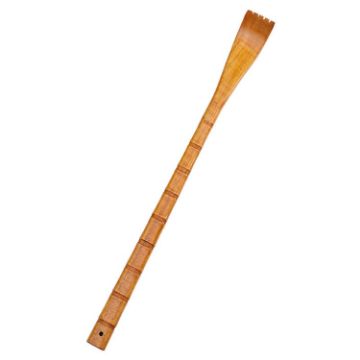 BQR01 Wooden Back Scratcher Long Handle, Square Style, Nature Color - 1