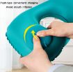 Inflatable U-Shaped Neck Pillow - Dark Blue, Travel Flocked U009-05 - 6