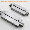 3D Adjustable Cross Hinge Folding Door Concealed Hinge, No. 3 Sand Silver - 5