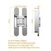 3D Adjustable Cross Hinge Folding Door Concealed Hinge, No. 5 Black 120kg - 2