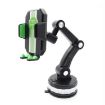 Big Suction Cup Car Phone Holder - X-0566 Black Green Console Mount - 1