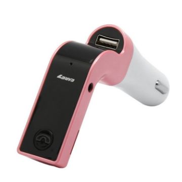 Pink G7 Car Hands-Free Bluetooth FM Player MP3 - 1