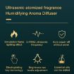 Flame Aroma Diffuser Night Light Humidifier - White | Home Fragrance - 4