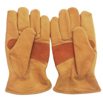 JJ-1004 Yellow Leather Welding Safety Gloves, Size S - Outdoor Garden - 1