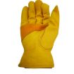 JJ-1004 Yellow Leather Welding Safety Gloves, Size S - Outdoor Garden - 3