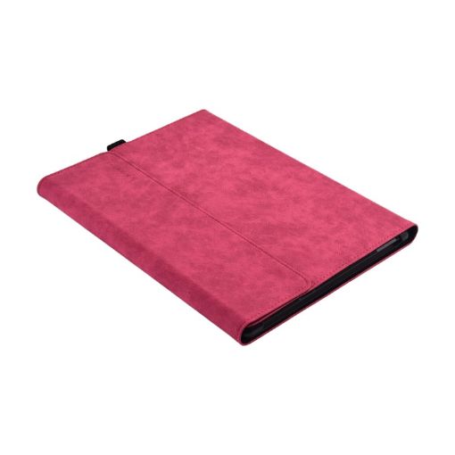 Leather Tablet Case for Microsoft Surface Pro X, 13" Rose Red Cover - 1