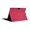 Leather Tablet Case for Microsoft Surface Pro X, 13" Rose Red Cover - 4