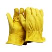 JJ-5002 Genuine Leather Safety Gloves, Outdoor Riding/Gardening, Size M - 1