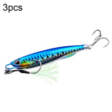 PROBEROS LF103 Metal Sea Fishing Bait 3 PCS, 10g with Hook - 1