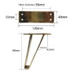 Matte Black 15cm Sofa TV Cabinet Support Legs LH-GB0001 Load-Bearing - 3