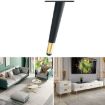 Cone Round Tube Furniture Support Legs - Oblique Cone 10cm (Black Gold) - 1