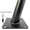 Cone Round Tube Furniture Support Legs - Oblique Cone 12cm (Titanium) - 6