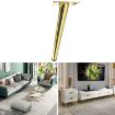 Cone Round Tube Furniture Support Legs - Oblique Cone 17cm Titanium - 1