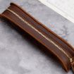 Vintage Handmade Genuine Leather Zipper Pencil Case W-T18 (Coffee) - 5