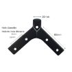 Metal Furniture Support Legs LH-FJ0039, 8cm Height, Gun Black Finish - 3