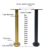 Adjustable Stainless Steel Furniture Legs, 10cm, Brushed Gold, LH-TJ003 - 4