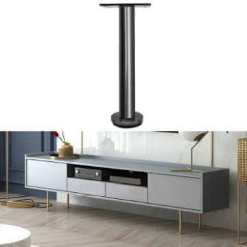 Adjustable Stainless Steel Furniture Legs 35cm - Black Titanium - 1