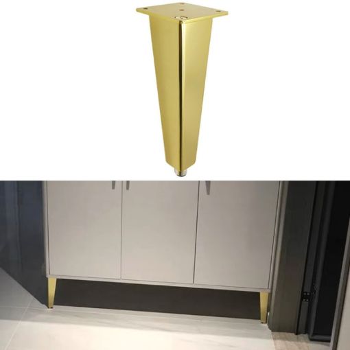 Adjustable Gold Aluminium Furniture Stand Legs, 27cm Height - 1
