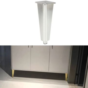 Adjustable 30cm Silver Aluminium Furniture Stand Legs - 1