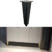 Adjustable Black Aluminium Furniture Stand Legs, 35cm Height - 1