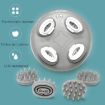 Electric Silicone Contacts Head Massager, English Spec, White - 6