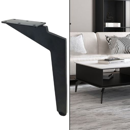 Adjustable Metal Furniture Support Legs 16.5cm Matte Black LH-DJ08 - 1